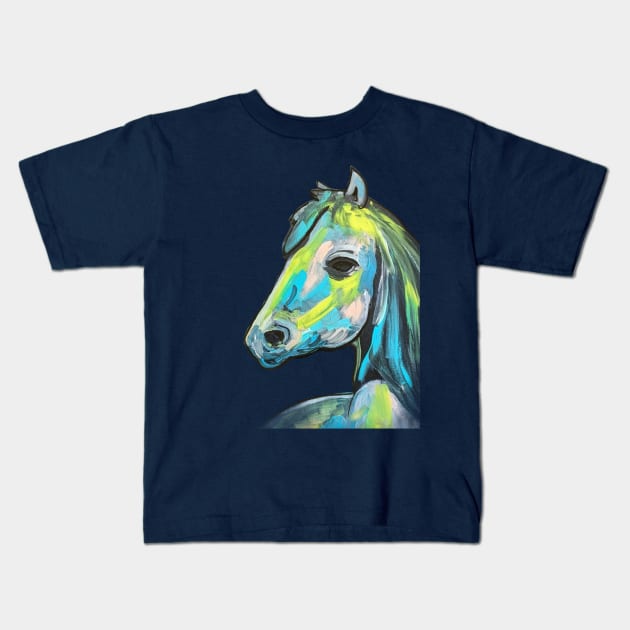 Spectral Horse Kids T-Shirt by shehitsback